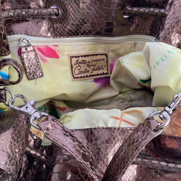 Fatto a Mano By Carlos Falchi faux leather Metalli - Picture 10 of 11